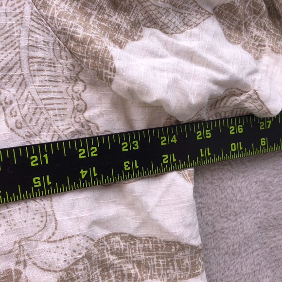 George Mens Hawaiian Shirt Size 2XL Beige Short Sleeve Button Up Casual Travel - Picture 5 of 8